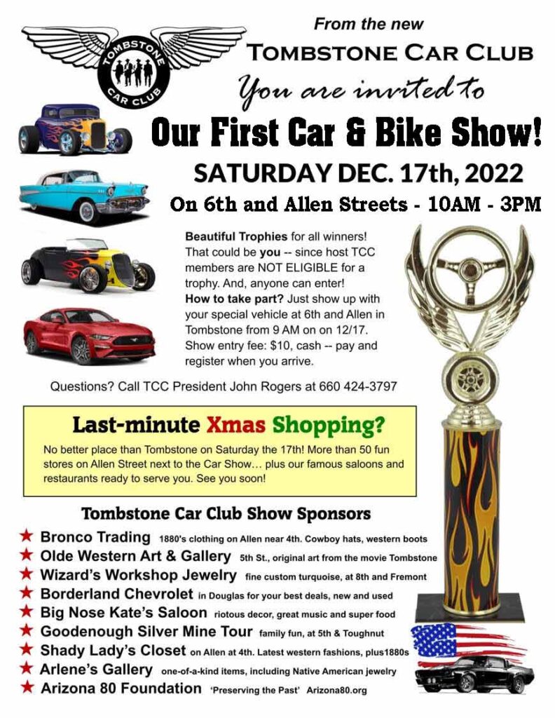 Tombstone Car Club Car & Bike Show – TombstoneWeb.com